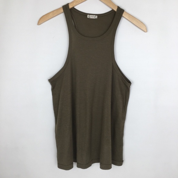 Intimately Free People Flowy Tank Top Ribbed High Neck Racer Back Trapeze Size S - Picture 7 of 13